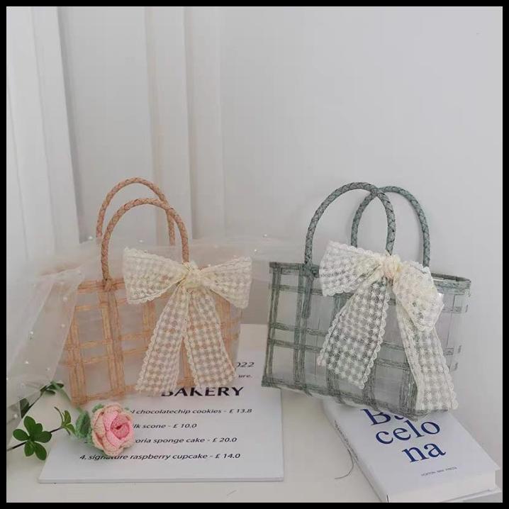 

DISKON TAS KERANJANG ANYAMAN PLASTIK PREMIUM HAMPERS GOODIE BAG NATAL LEBARAN !!!!