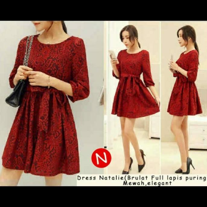 Natal // Dress Natal/Dress Imlek/Dress Pesta/Baju Natal/Baju Imlek/Dres Natalie Pengiriman Cepat