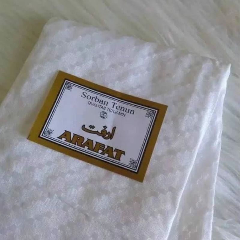Sorban Putih Polos Merk Arafat 100x120 CM COD