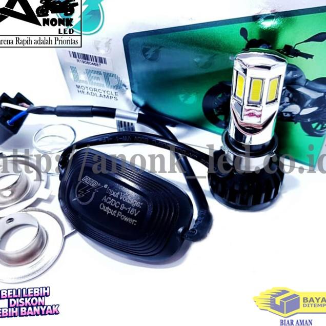 Lampu Led Utama Motor Beat Rtd 6Sisi / Lampu Depan Motor 6Sisi-Iceblue