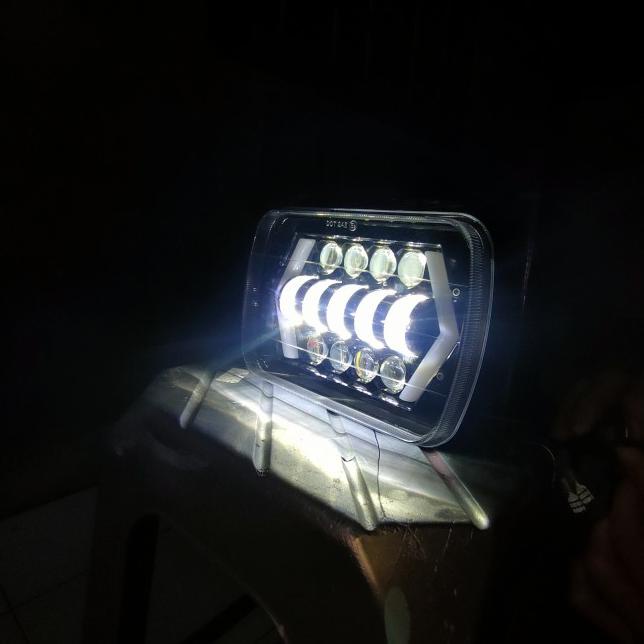 Lampu Led Daymaker Kotak 7 Inch High Low Motor Mobil