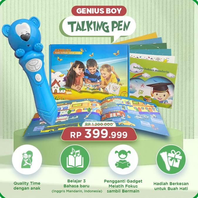 SALE Genius Mainan Edukasi Mainan Montessori Talking Pen Mainan Anak Laki Termurah