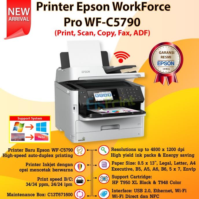 Epsn Printer Workforce Pro Wfc5790 Wf-C5790 Wf C5790 Duplex Wireless Star