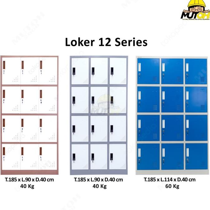 

[ Megaelektro99 ] Loker Locker Besi 12 Pintu Full Plat Lc12P Berkualitas