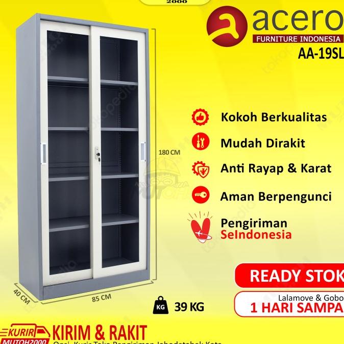 

[ Megaelektro99 ] Acero Aa-19Sl Lemari Arsip Besi Pintu Sliding Kaca Stok Terbatas