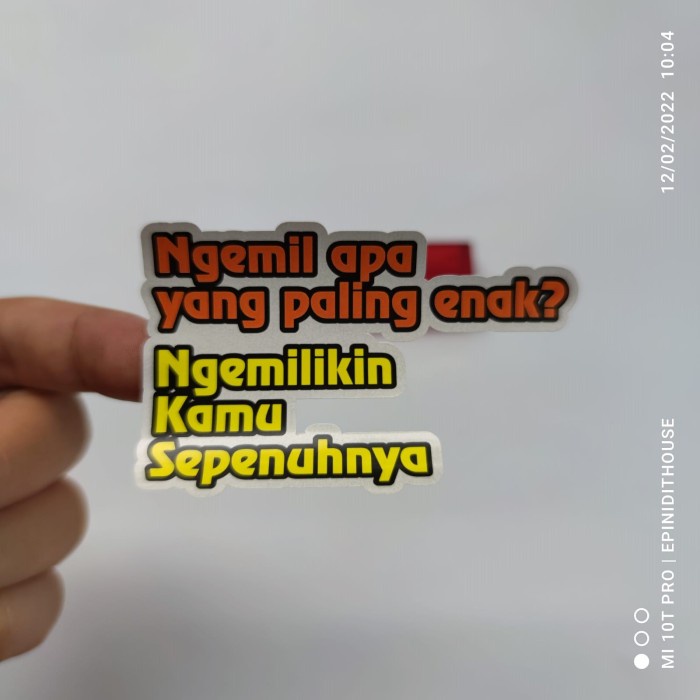 

Terlaris - Stiker Ngemil Enak Kata Gombal Humor Lucu Viral Meme Motor Helm FYP