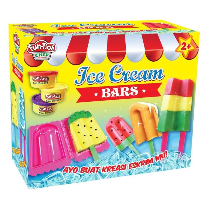 ] MAINAN EDUKATIF LILIN PLASTISIN FUN-DOH ICE CREAM BAR ES KRIM + CETAK
