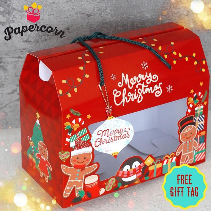 

Termurah] 10 Pcs Gable Box Natal / Box Crhistmas - Window Gingerbread Uk 24X12X14 Cm Sale