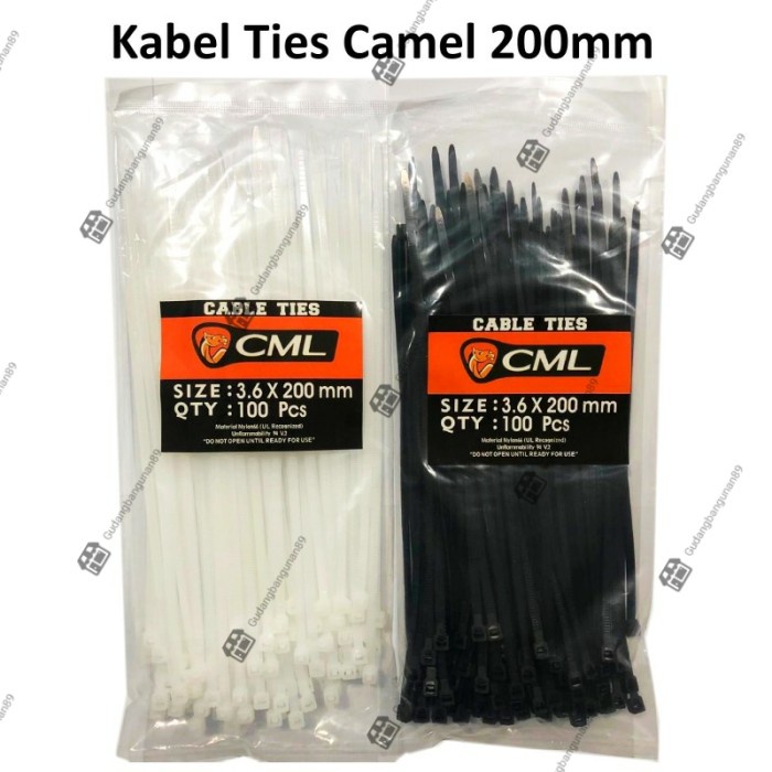 

Kabel Tis ties 200mm 20cm/Nylon cable tie/pengikat pengait kabel