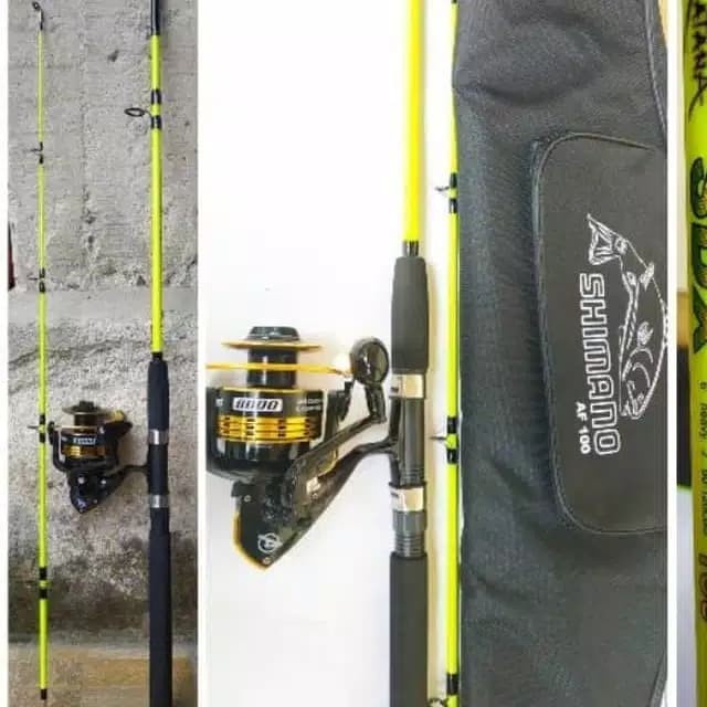 Promo Set Pancing Laut Dengan Joran Fiber Kekuatan 120Lbs Setara 60Kg
