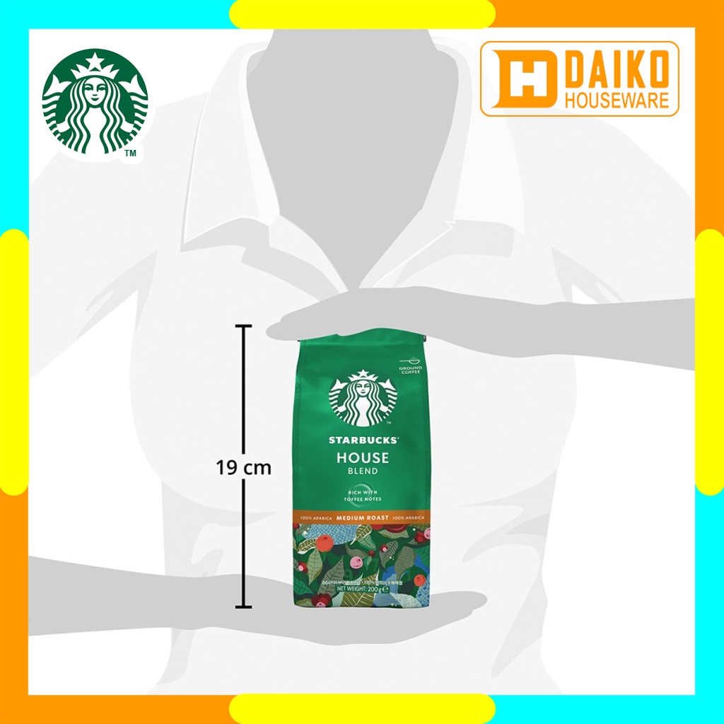 

Kopi Bubuk Starbus House Blend Medium Roast Coffee Sachet Bag 200 Gr