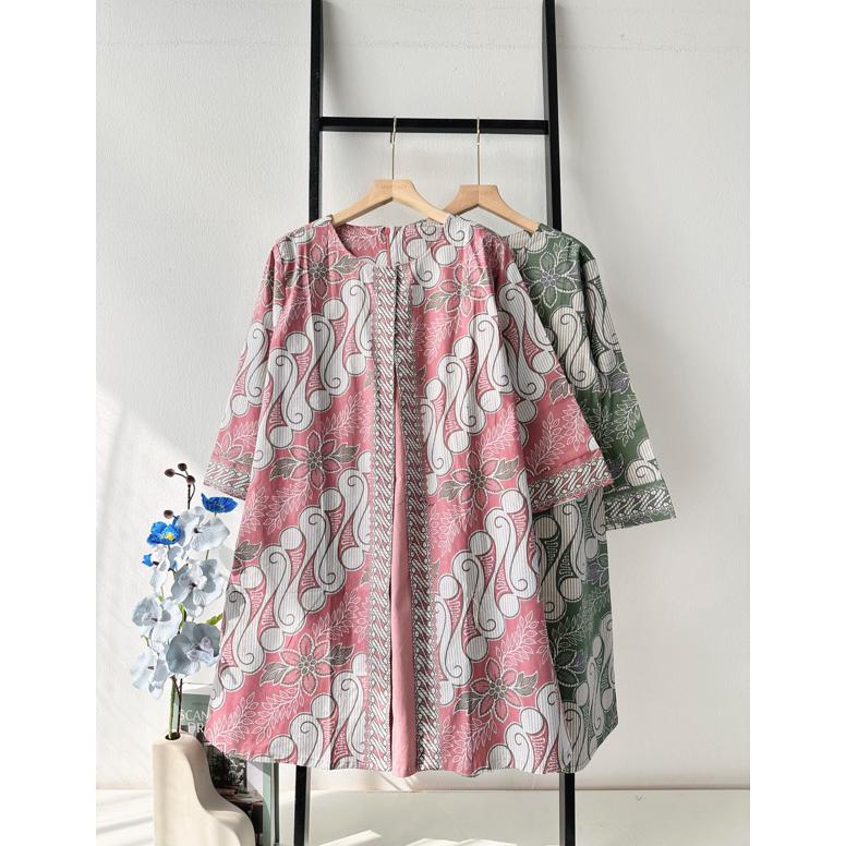 Viral CANDY LADY Tunik Batik / Batik kerja / batik motif modern / Batik Seragam Kerja / Batik Seragaman Kantor / Batik Premium Murah
