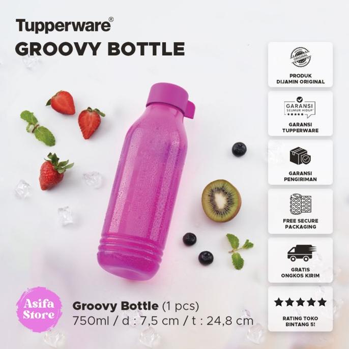 Nmos*297 Tupperware Groovy Bottle 750Ml - Botol Minum Lucu Unik Viral Kekinian