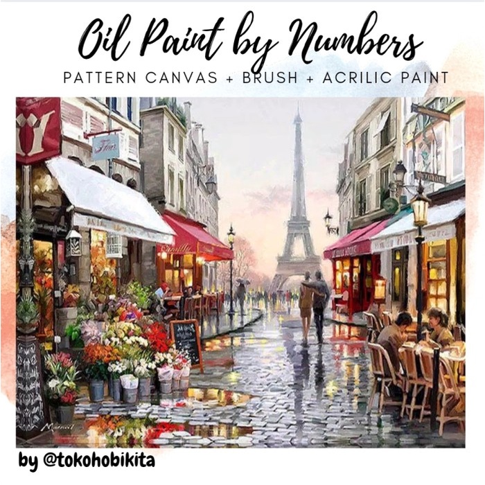 

Masih Ada! Paint By Number 50 X 40 Cm Italy Paris Cat Akrilik