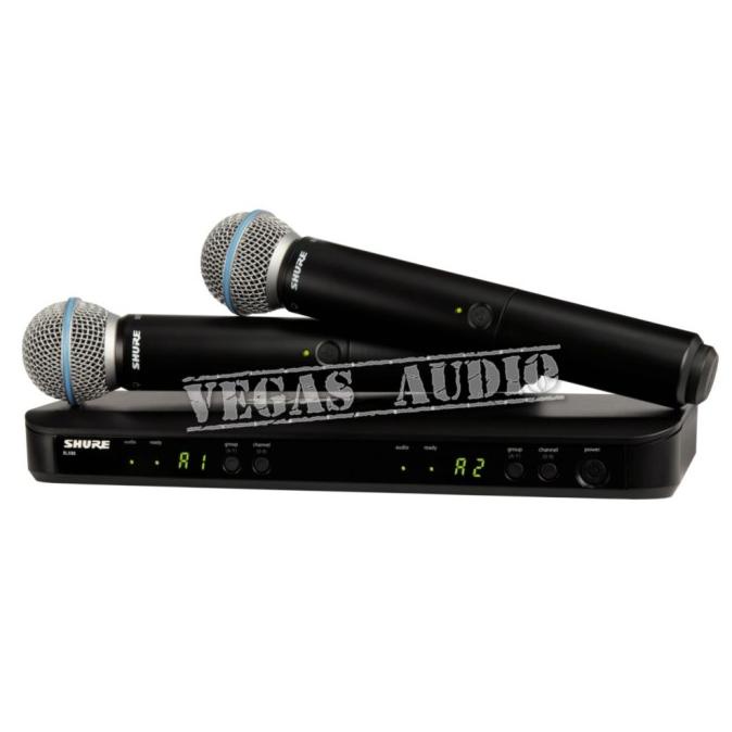 PROMO SHURE BLX288/BETA58 MIC WIRELES DUAL HANDHELD #ORIGINAL