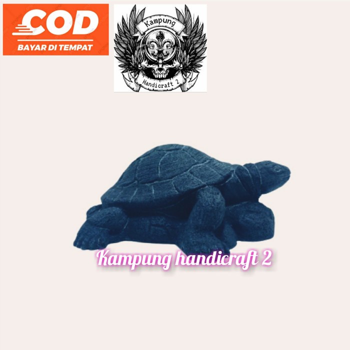 miniatur patung batu kura kura