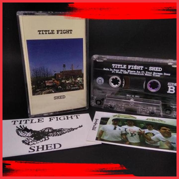 (KNO) KASET TITLE FIGHT SHED BOOTLEG TAPE STICKER PATEN EMO