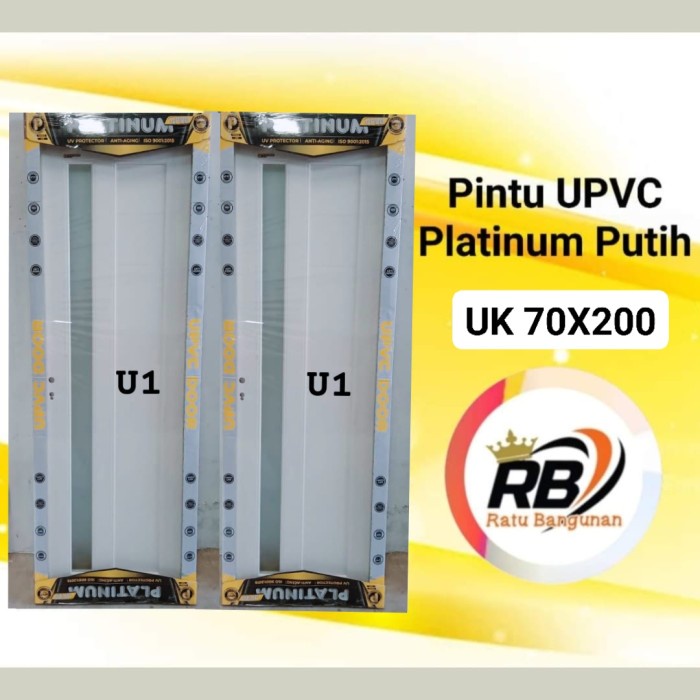 PINTU UPVC PLATINUM PUTIH PROMO