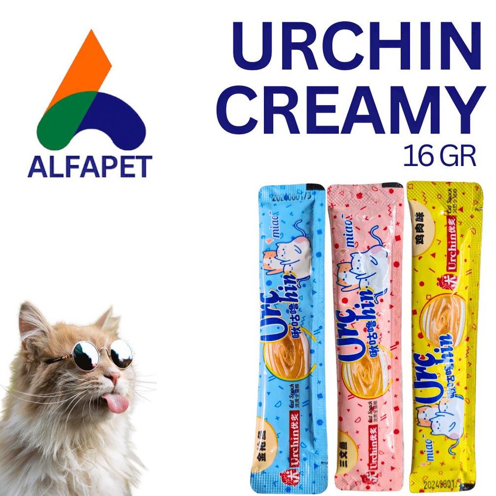 Urchin snack kucing creamy cat snack 16gr
