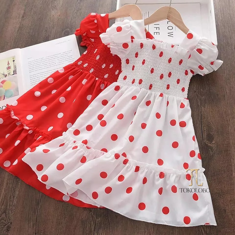 Dress Anak Perempuan Baju Terbaru Mewah Gaun Pesta Muslim Usia 1 Sampai 10 Tahun Vintage Midi Polos 