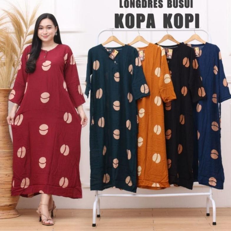 Kekinian - Longdress lengan panjang daster busui baju hamil daster kekinian 2023 ,.