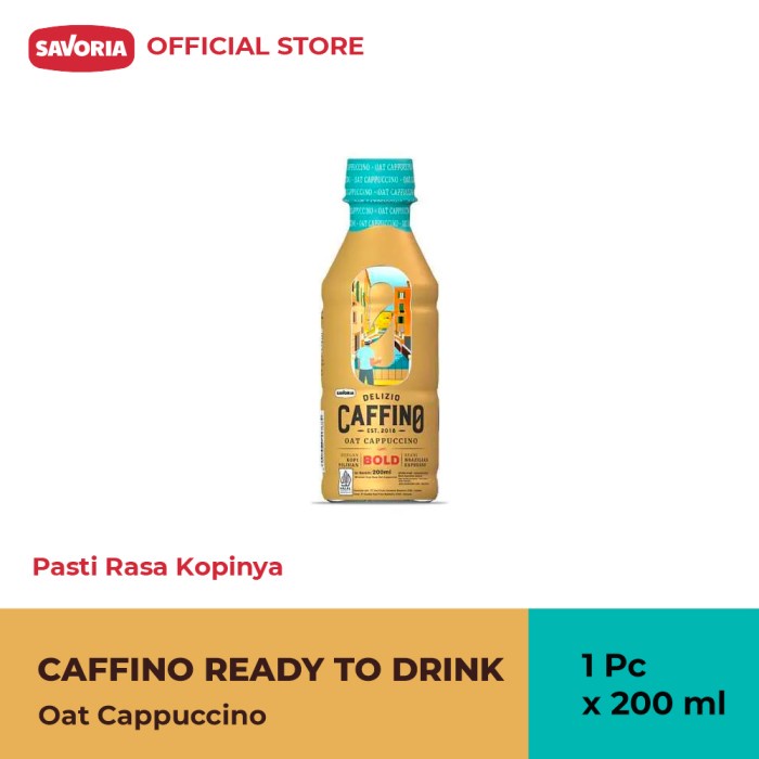 Caffino Ready To Drink Oat Cappucino - Minuman Kopi Botol 200ml