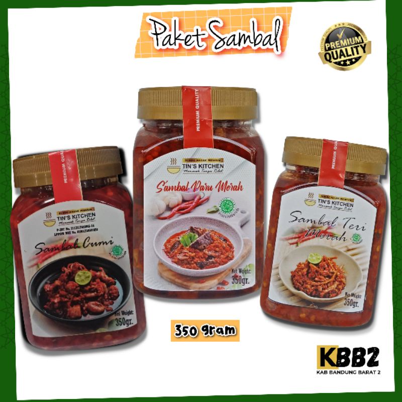 

Sambal Sambel Tins Kitchen 350 Gram Cu Teri Paru Pedas Extra Pedas Halal Kemasan Reguler Toples
