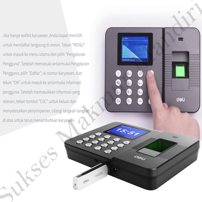 Mesin Absen Finger Print Deli E 3960 Absensi Fingerprint Time