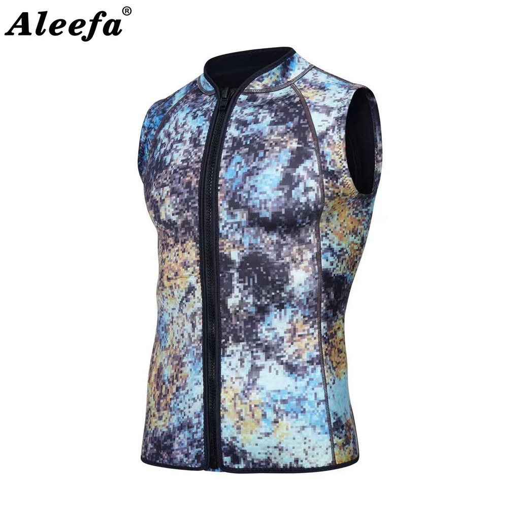 Men's Wetsuit Sleeveless Vest 3mm Neoprene with Zipper keep Warm for Diving,Surfing,Kayaka