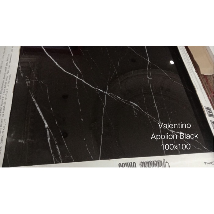 Valentino Granit Tile Apolion Black Polished 100X100 & 120X60 Kw1