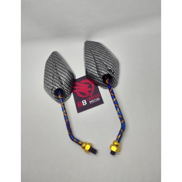 Sale Spion Yamaha Jupiter Karbon Gagang Blue X Panjang - Tanggung - Kecil / Spion Variasi Karbon Yam