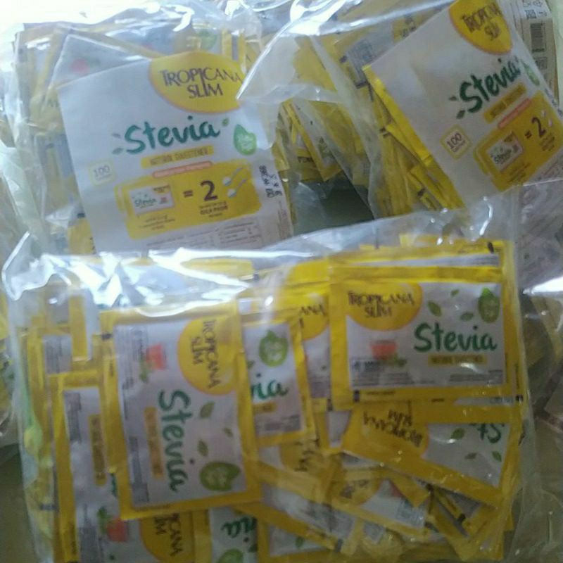 

Gula Slim Stevia 100 Sachet - Slim Sweetener Stevia 100 Saset - Pemanis Ala