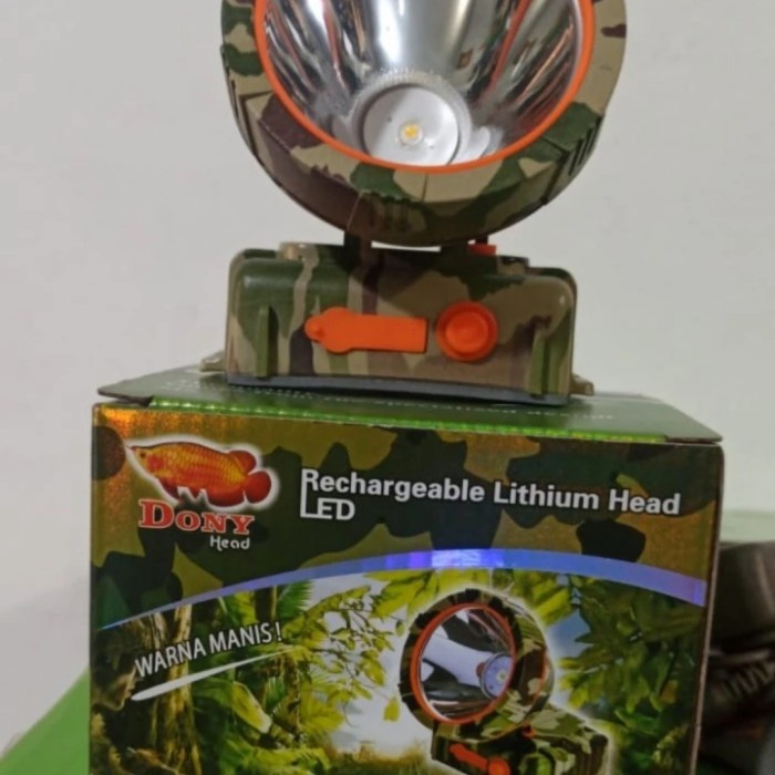 Promo Senter Kepala Dony Kl-178/Ms-303 Cahaya Kuning Headlamp 10 Watt