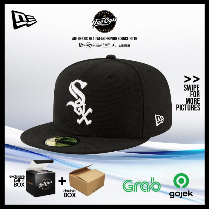 Azka [Original] Chicago White Sox Black White 59Fifty Topi