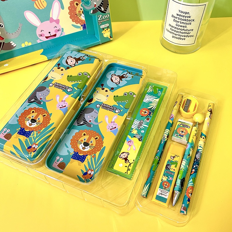 

J24 KOTAK PENSIL ANAK SET 7IN1 STATIONERY UNTUK HADIAH ANAK SEKOLAH / KOTAK PENSIL KARAKTER MURAH