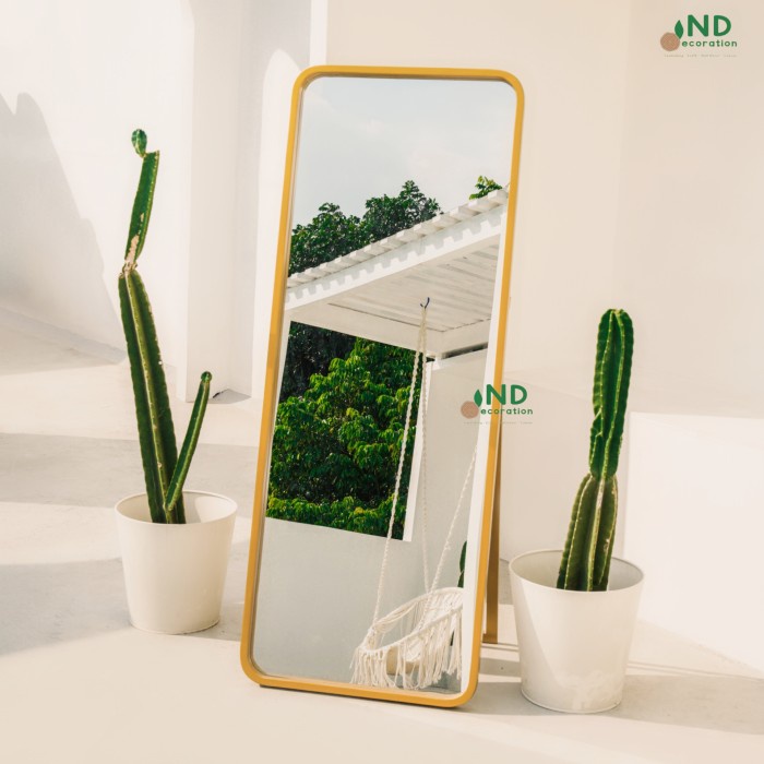 Terbaru Standing Mirror Oval 3D 160X60Cm Promo Terlaris