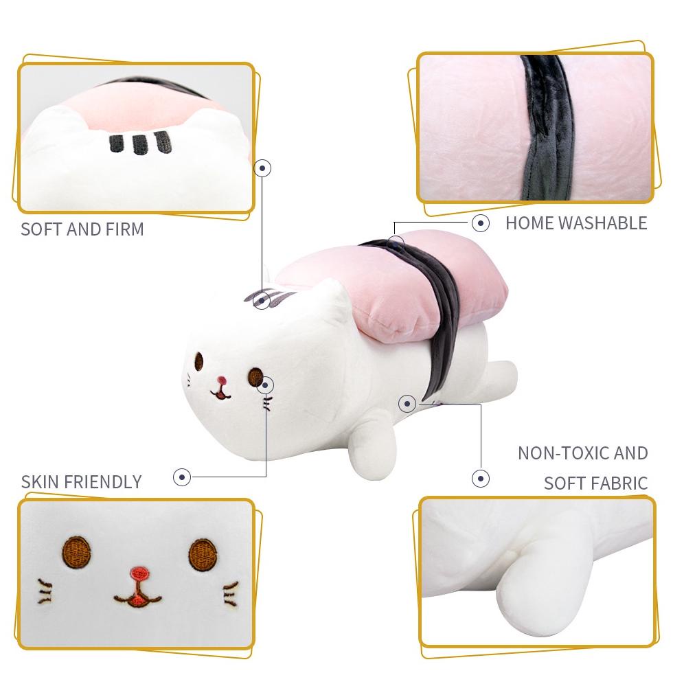 12.12 Big Sale Miniso Boneka Sushi Kucing Lucu Anak Mainan Mewah Boneka Bantal Mainan Boneka Sofa Ba