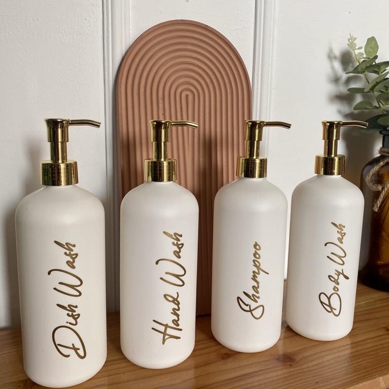 Promo 12.12 Botol Refil Pump 500Ml Putih Doff Pum Luxury Gold Mewah Free Stiker Cutting Gold Virall