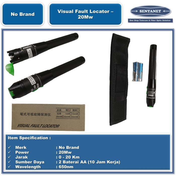 Promo Vfl Senter Laser Fiber Optik 20Mw