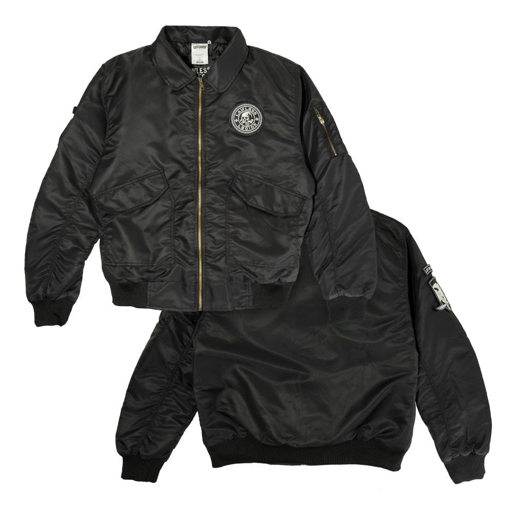 Jaket Pria Kece Abizz Lawless Spitfire Flight Jacket Black
