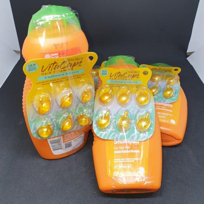 Paket anti rambut rontok. Shampo 330ml + vitamin *MAKARIZO gustam
