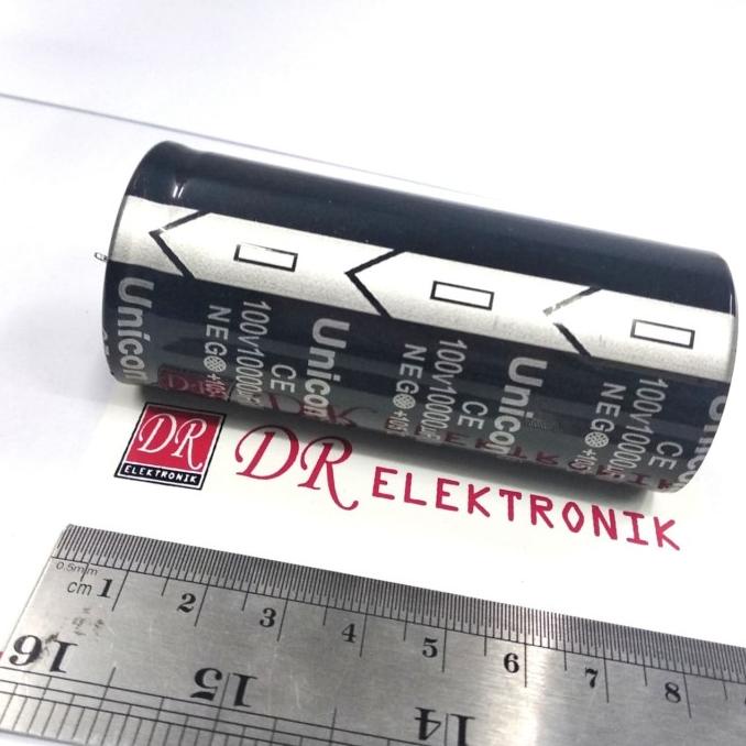 Diskon Elco Capasitor Kapasitor Unicon murni 10000uf 10000 uf 100v 100 volt dre3