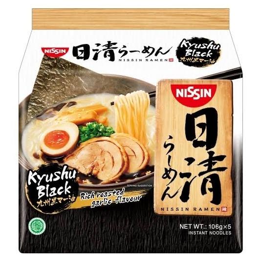 

Mie Nissin Ramen Kyushu Black Rich Roasted Garlic Flavour 5 x 106 Gram leksi