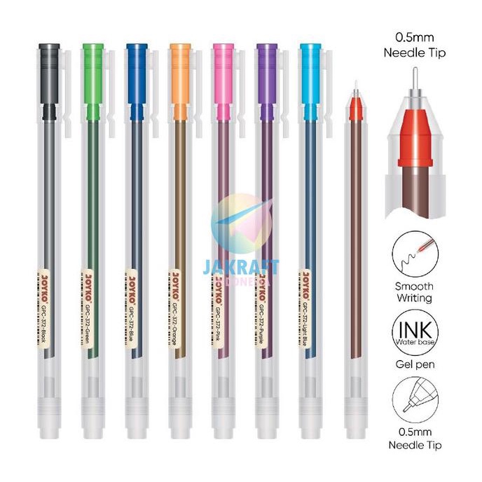 

Gel Pen Color Joyko Gpc-372 Pulpen Warna Warni 0.5 Mm Needle Tip Kode 847
