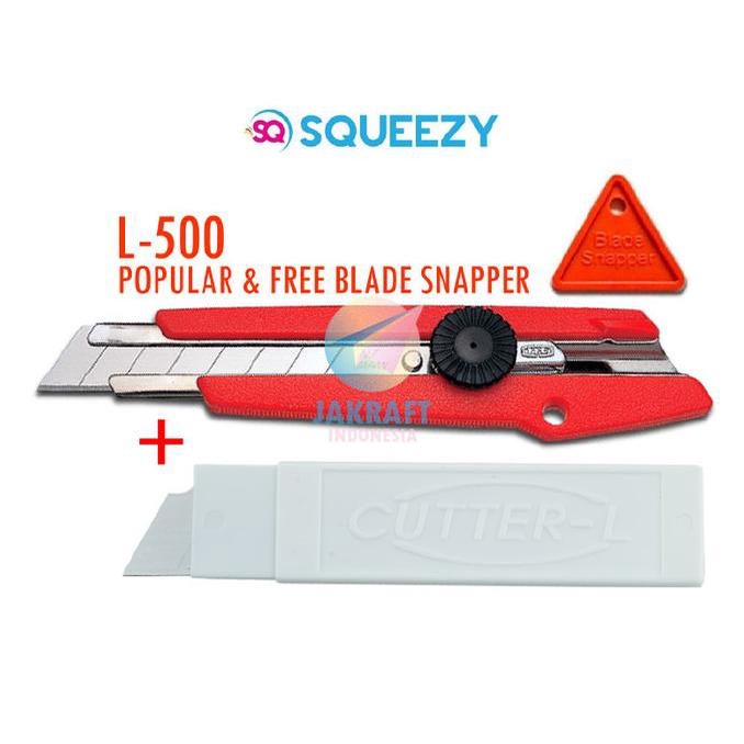

Cutter Squeezy L-500 Gratis 1 Tube Isi 5 Pisau Joyko L-150 + Snapper Kode 1269