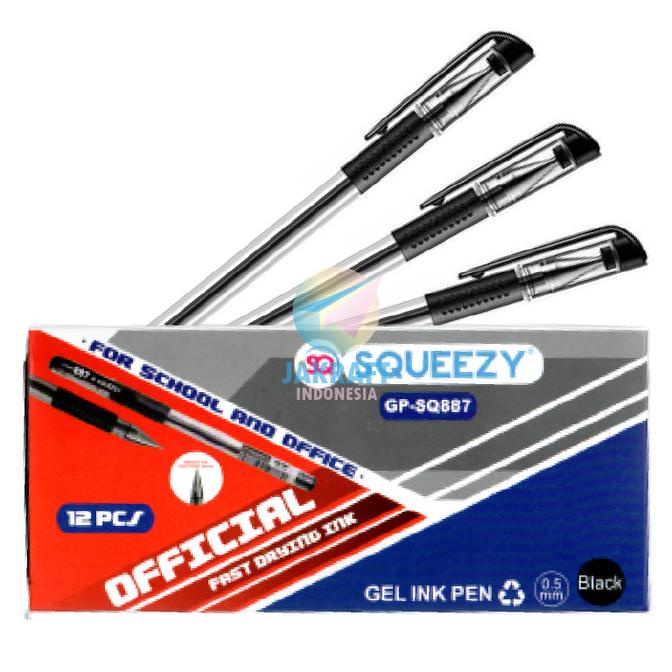 

Pulpen Gel Pen Squeezy Gp-Sq886/887/888/889 0.5 Mm Anti Air Bermutu Kode 1282