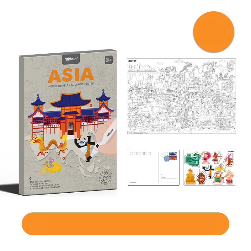 

Deer World Traveler Colng Poster Mainan Edukasi Buku Gambar Anak Melukis
