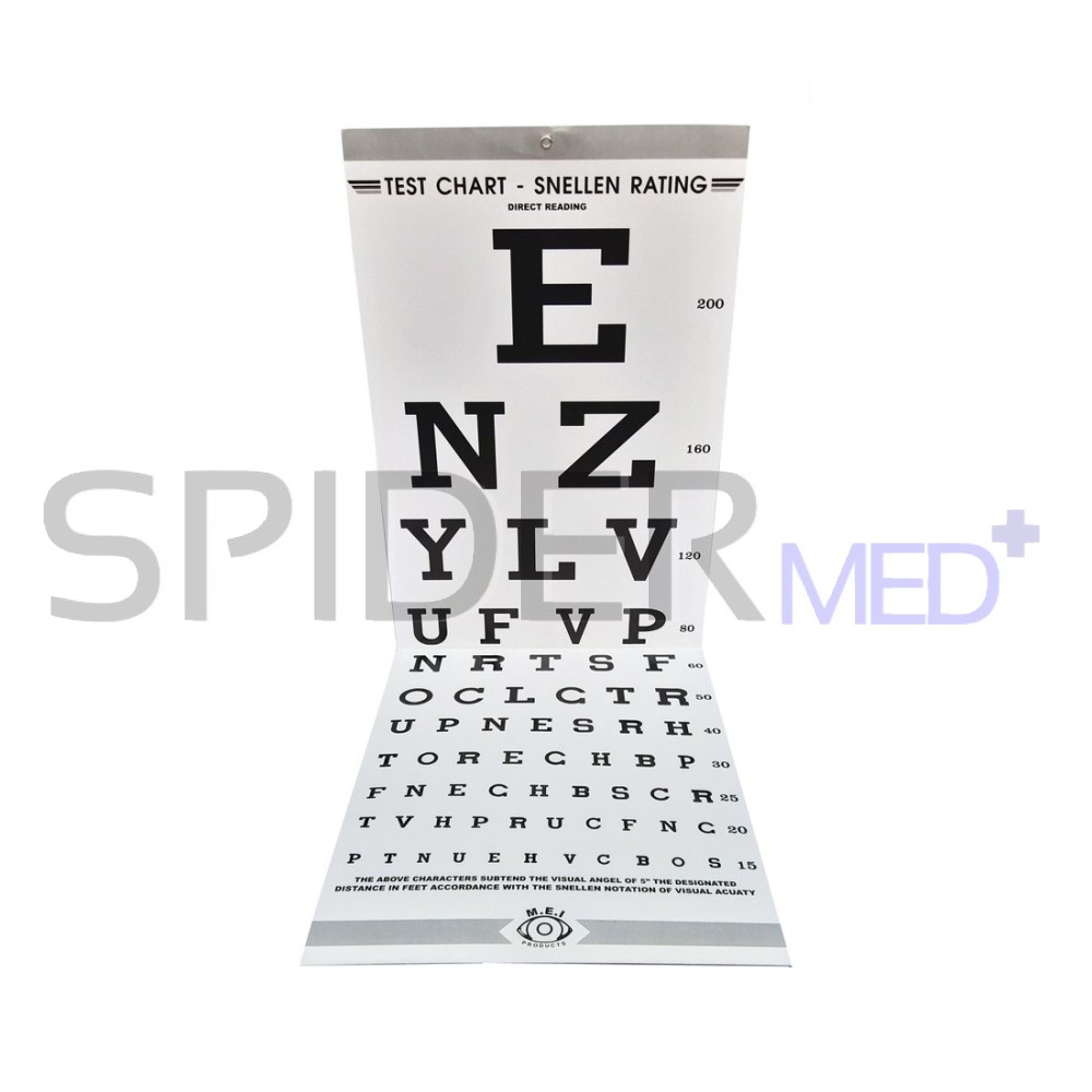 Snellen Chart Bagan / Poster Tes Mata Nus / Huruf Tes Mata