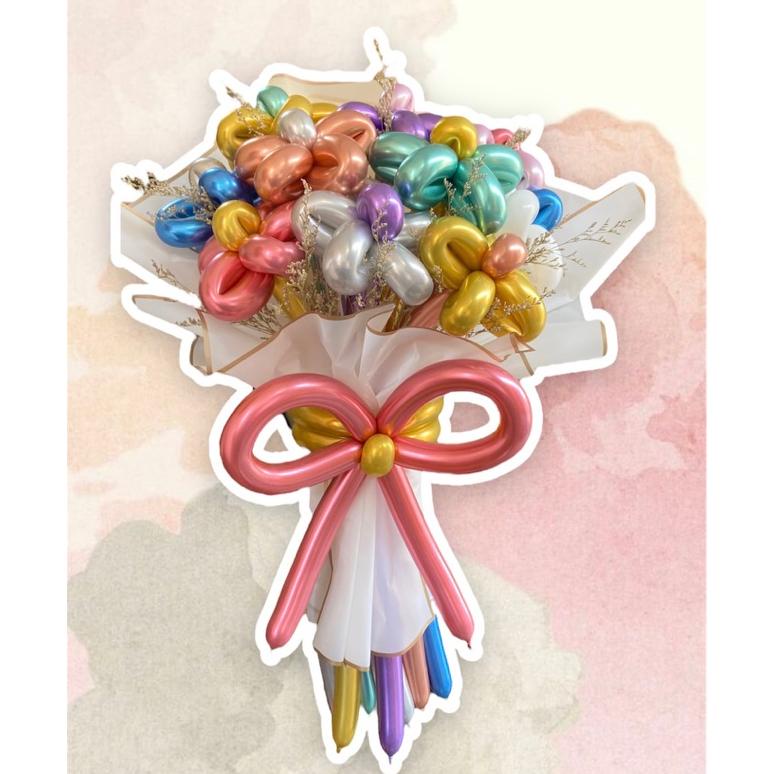 Ready Stok buket balon tambahan wrapping buket balon / flower buket balon viral / kado gift wisuda g