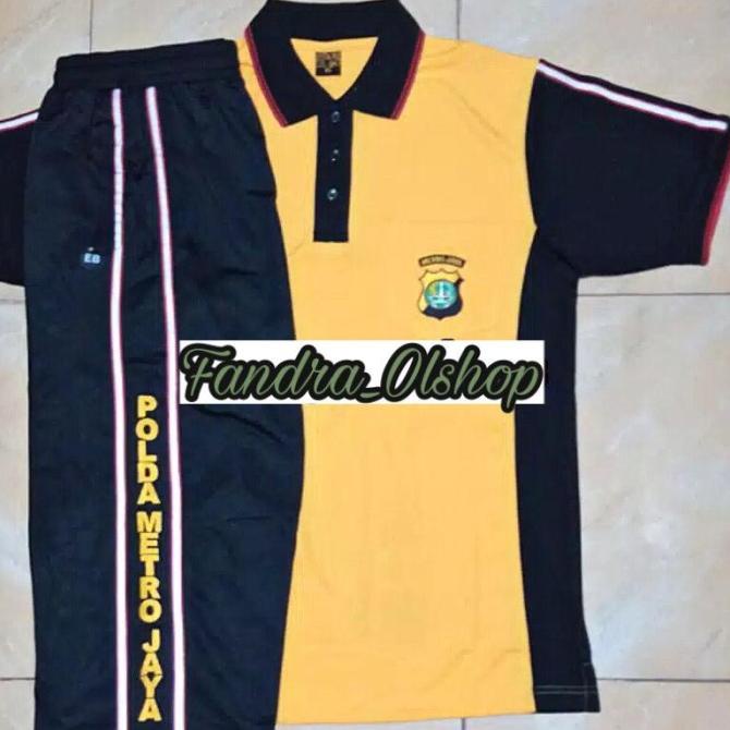 Setelan Traning Polisi Baju Olahraga POLRI Jatah Polda Metro. Kualitas